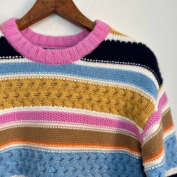 Unsubscribed Cashmere Striped Sweater XS – Relaxed & Cropped Fit - Picture 2 of 13